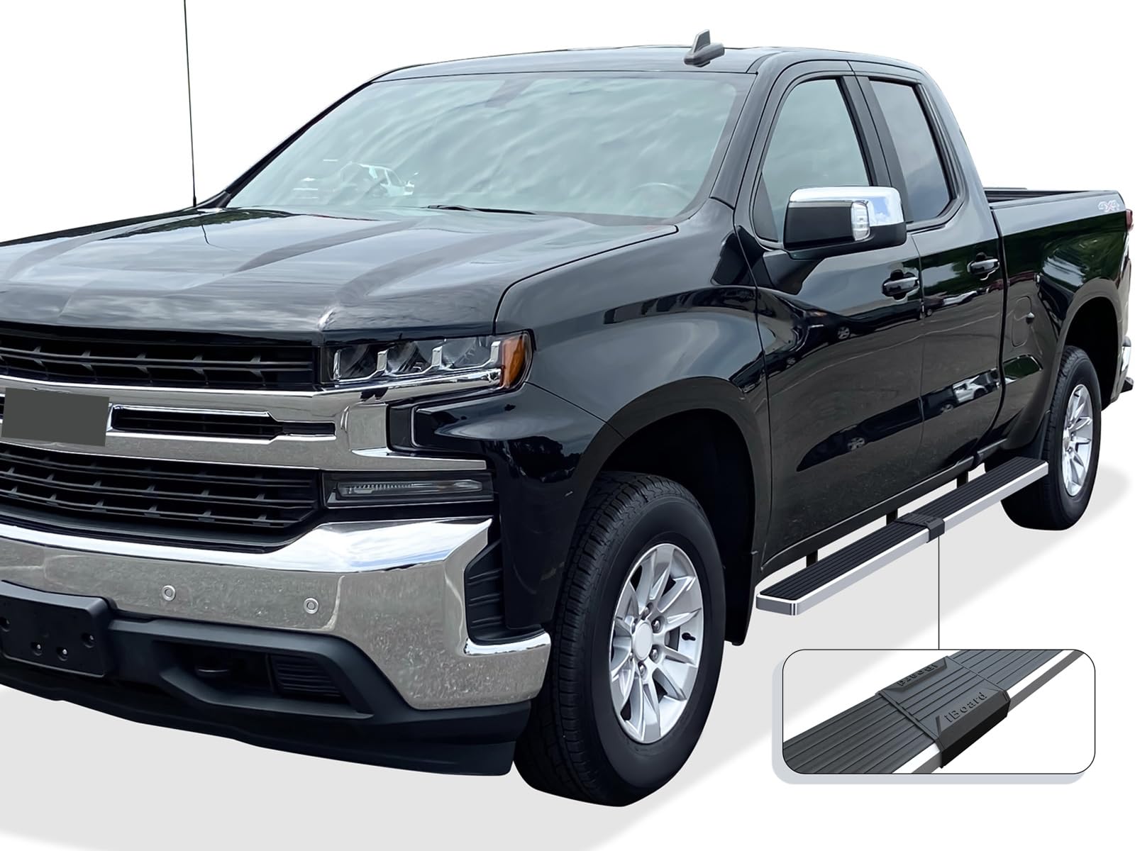 APS 5in Wheel-to-Wheel 304 Stainless Steel Nerf Bars Compatible with Silverado Sierra Double Cab 6.5ft Bed 19-26 - Image 6