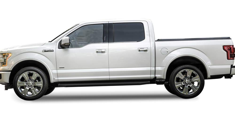 APS 6-inch (Black Stainless Steel Flat Style) Running Boards Nerf Bars Compatible with Ford F150 2015-2026 SuperCrew Cab & F150 Lightning 2022-2026 & F-250 F-350 Super Duty 2017-2026 Crew Cab - Image 6