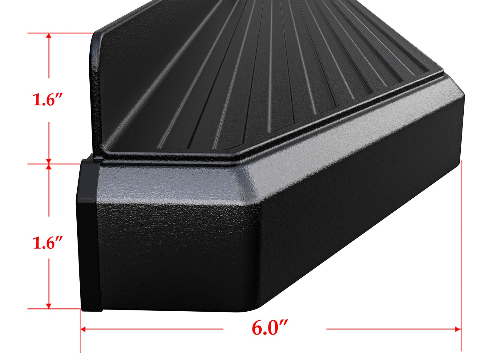 APS 6-inch (Black Stainless Steel Flat Style) Running Boards Nerf Bars Compatible with Ford F150 2015-2026 SuperCrew Cab & F150 Lightning 2022-2026 & F-250 F-350 Super Duty 2017-2026 Crew Cab - Image 3