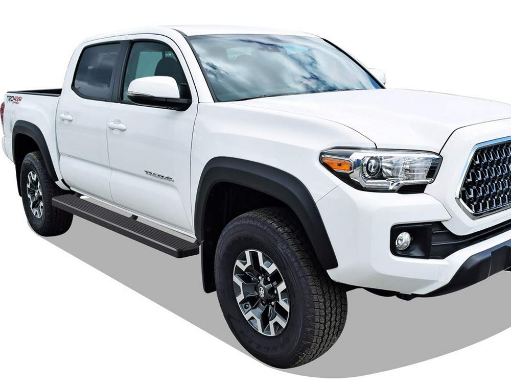 APS 6in Black Stainless Steel Running Boards Compatible with Toyota Tacoma Double Cab Crew Cab 05-23 - Image 6