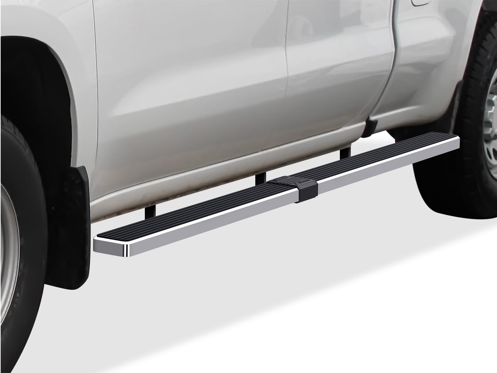 APS 5in Wheel-to-Wheel 304 Stainless Steel Nerf Bars Compatible with Silverado Sierra Double Cab 6.5ft Bed 19-26 - Image 4