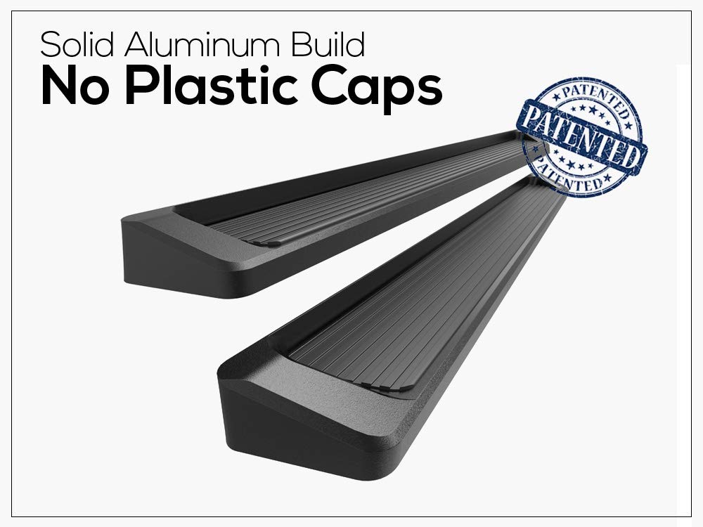 APS Running Boards Nerf Bars Compatible with Ford F150 2015-2026 SuperCrew Cab & F150 Lightning 2022-2026 & F-250 F-350 Super Duty 2017-2026 Crew Cab (Black Powder Coated Running Board Style) - Image 4