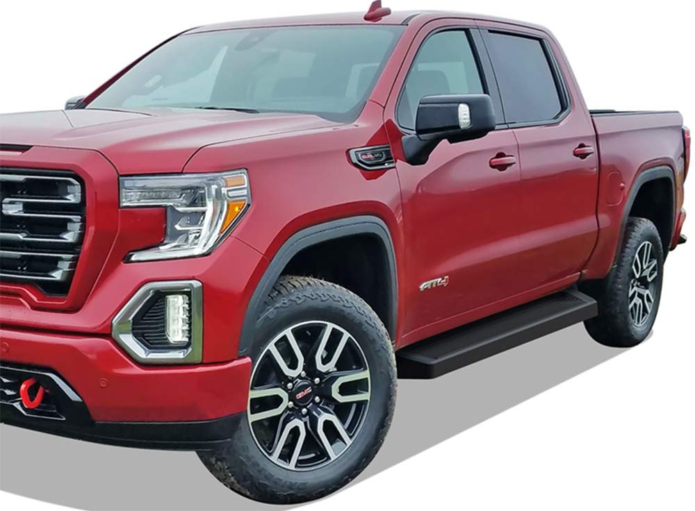 APS Black Running Boards Compatible with Chevy Silverado GMC Sierra 1500 2019-2026 Crew Cab & 2500 HD 3500 HD 2020-2026 (Silverado 1500 LTD Sierra 1500 LD 2022) - Image 6