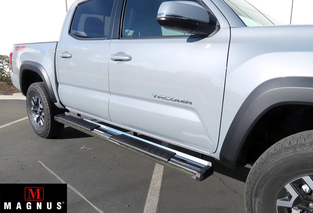 APS Chrome OE Style Nerf Bars Running Boards Compatible with Toyota Tacoma 2005-2023 Double Crew Cab - Image 4