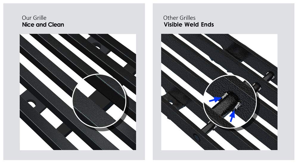 APS Compatible with Chevy Trailblazer SS 2006-2009 Main Upper Lower Bumper Stainless Steel SS Black Billet Front Grill Grille Insert Combo C61007H - Image 4