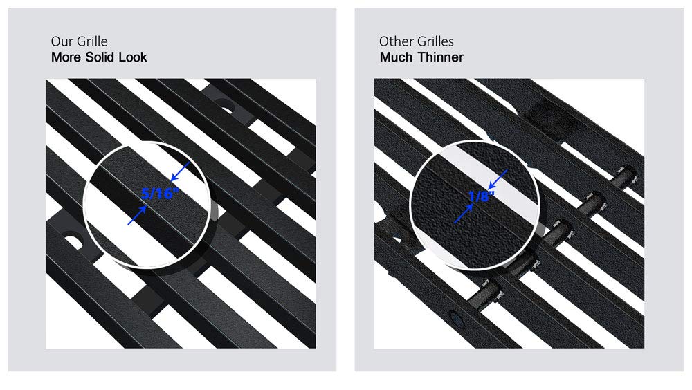 APS Compatible with Chevy Trailblazer SS 2006-2009 Main Upper Lower Bumper Stainless Steel SS Black Billet Front Grill Grille Insert Combo C61007H - Image 5