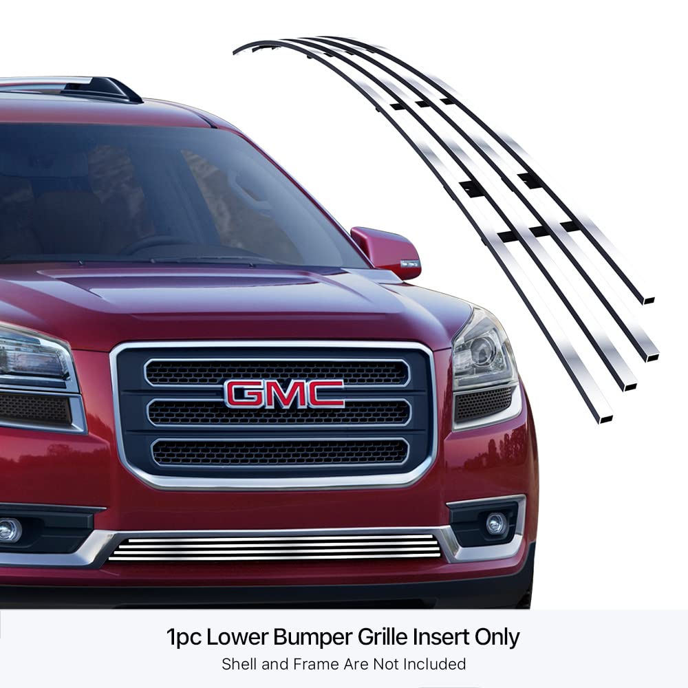 APS Compatible with GMC Acadia 2013-2016 Lower Bumper Chrome Billet Front Grill Grille Insert S18-A67956G - Image 3