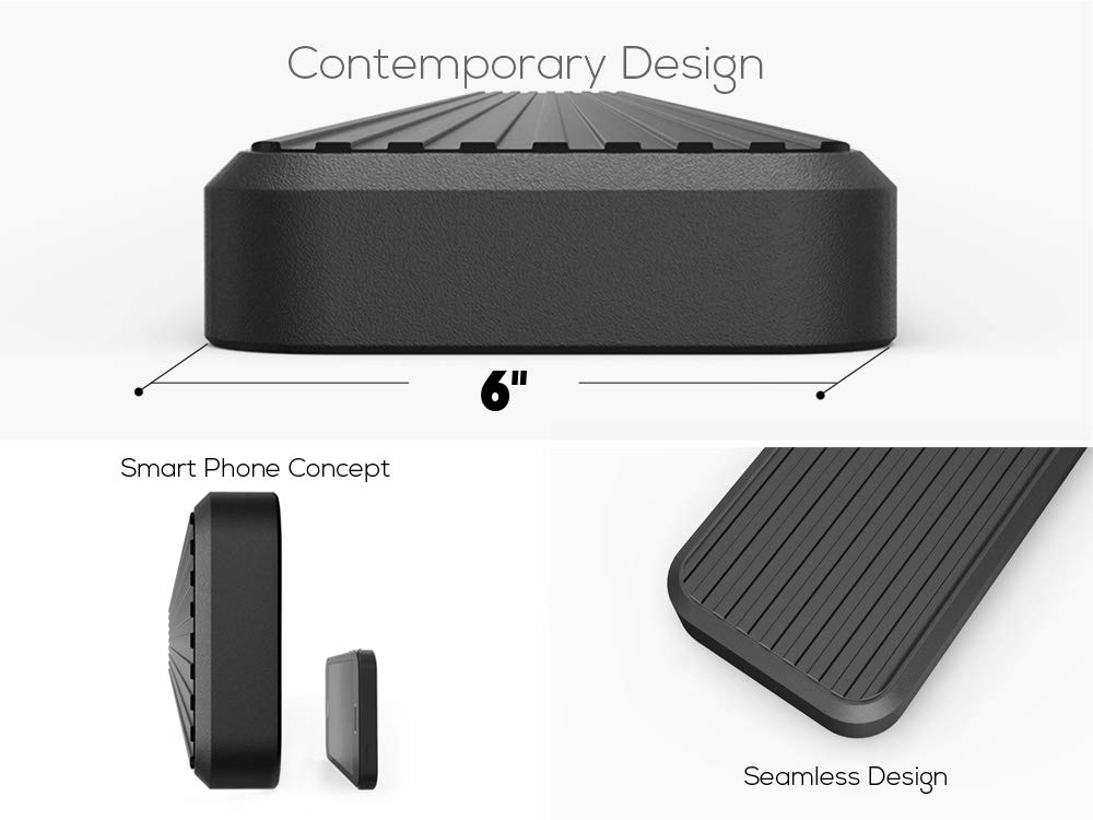 APS 6in Black Stainless Steel Running Boards Compatible with Toyota Tacoma Double Cab Crew Cab 05-23 - Image 3