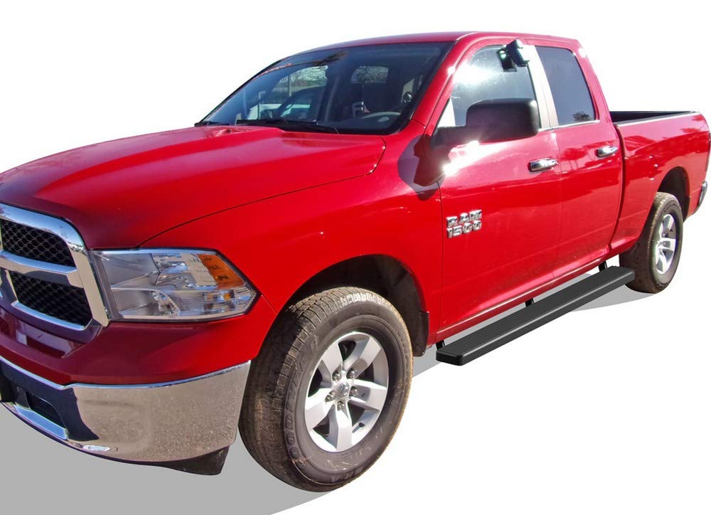 APS Premium 6in Black Stainless Steel Running Boards Compatible with Dodge Ram 1500 Quad Cab 09-18 - Image 6