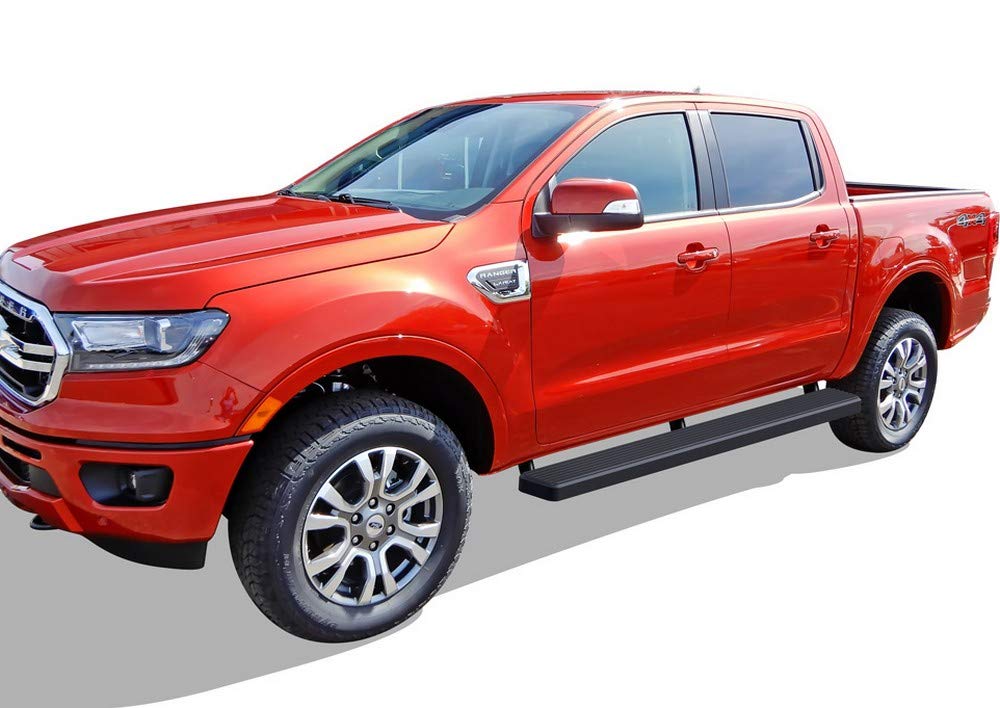 APS Premium 6in Black Stainless Steel Running Boards Compatible with Ford Ranger SuperCrew Cab 19-26 - Image 6