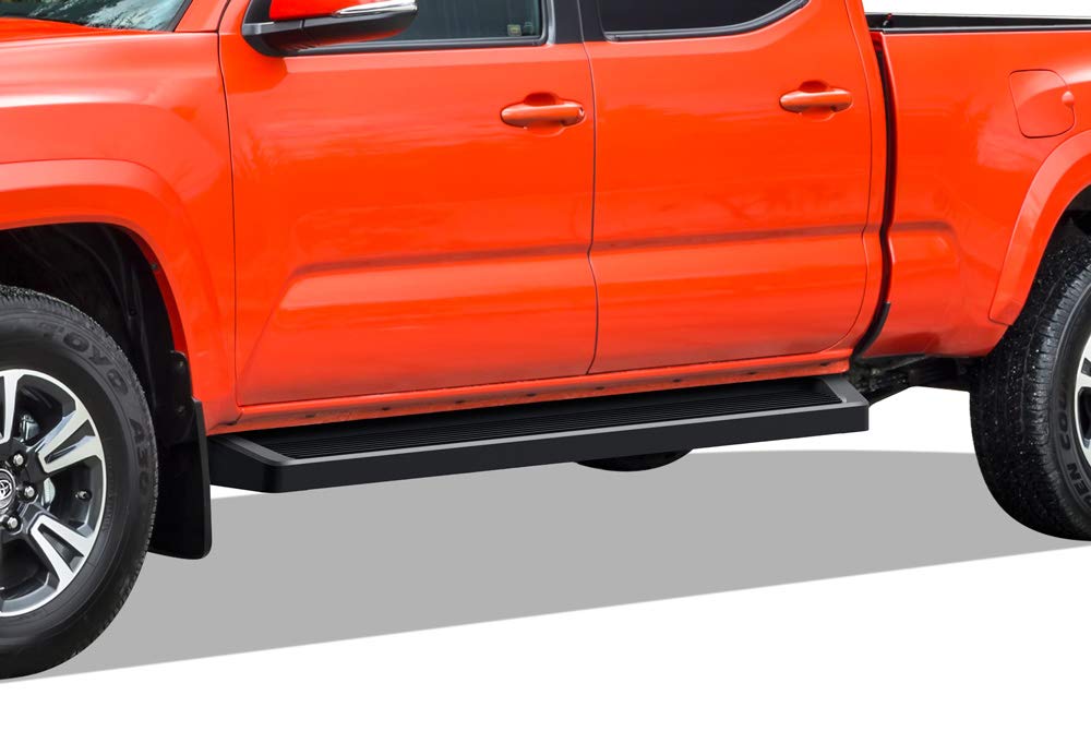 APS Running Boards 6in Black Compatible with Toyota Tacoma Double Cab Crew Cab 05-23 - Image 4