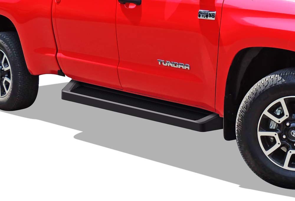APS Premium Running Boards 6in Black Compatible with Toyota Tundra Double Cab 07-21 - Image 4