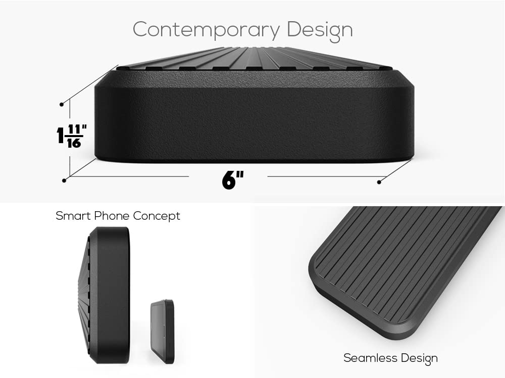 APS Running Boards (Nerf Bars Side Steps Step Bars) Compatible with Toyota 4Runner 2014-2024 SR5 & 14-24 TRD Pro & 17-24 TRD Off-Road (Stainless Steel Black Powder Coated 6 inches) - Image 3