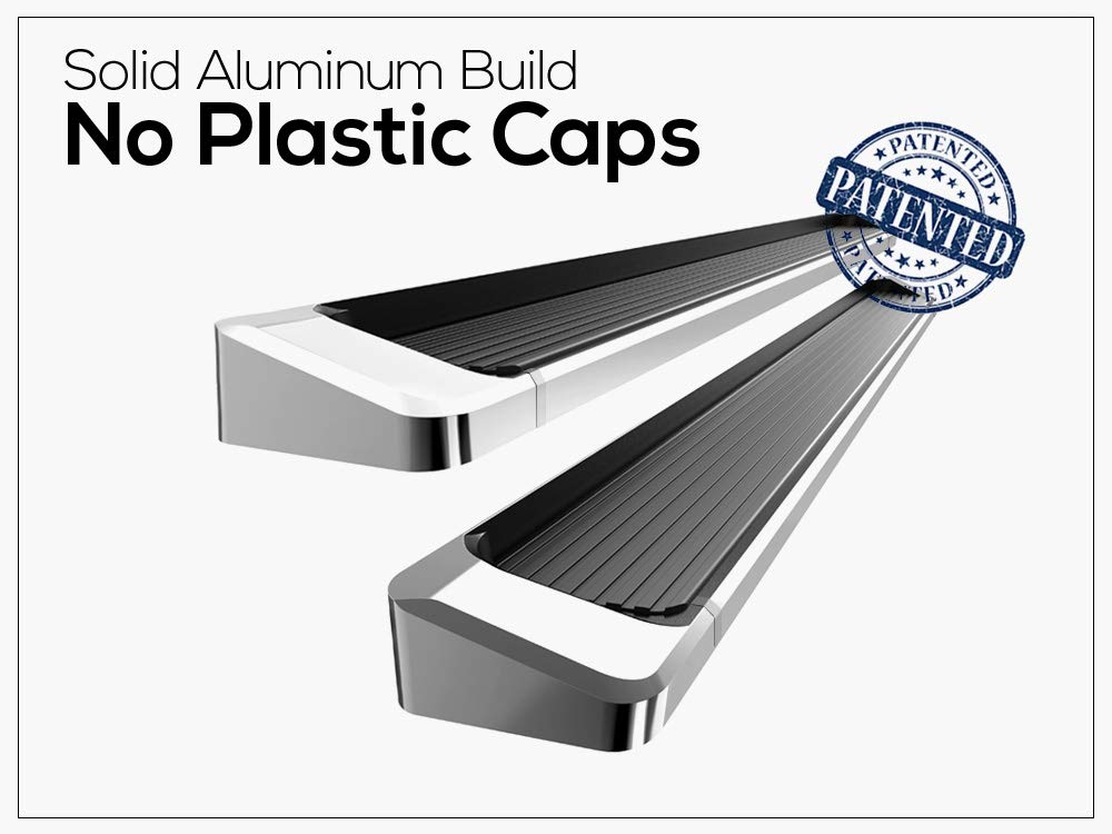 APS Running Boards (Nerf Bars Side Steps) Compatible with Ford F150 2015-2026 SuperCrew Cab & F150 Lightning 2022-2026 & F-250 F-350 Super Duty 2017-2026 Crew Cab (Silver Running Board Style) - Image 4