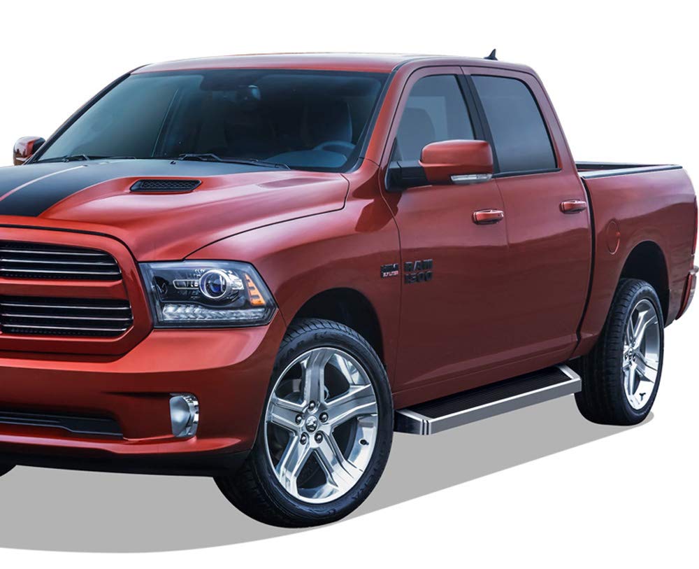APS Running Boards (Nerf Bars Side Steps Step Bars) Compatible with Dodge Ram 1500 2009-2018 Quad Cab (Silver Running Board Style) - Image 6