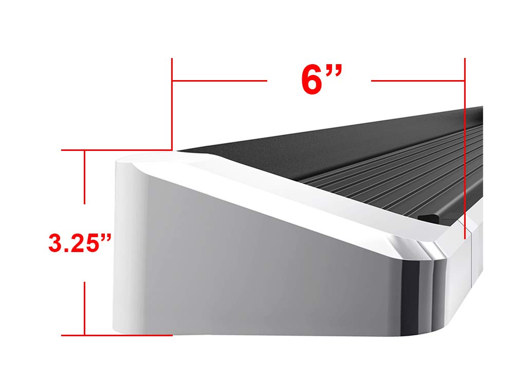 APS Running Boards (Nerf Bars Side Steps) Compatible with Ford F150 2015-2026 SuperCrew Cab & F150 Lightning 2022-2026 & F-250 F-350 Super Duty 2017-2026 Crew Cab (Silver Running Board Style) - Image 3