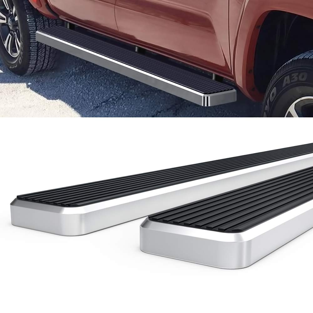 APS (Silver 6in 304 Stainless Steel) Running Boards Nerf Bars Side Steps Compatible with Toyota Tacoma 2005-2023 Double Crew Cab - Image 6