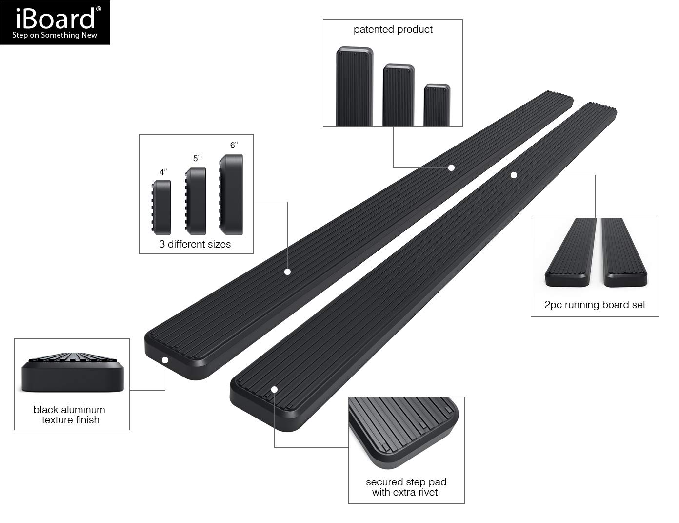 APS (Stainless Steel Black Powder Coated 5 inches) Running Boards Nerf Bars Side Steps Compatible with Dodge Ram 1500 2009-2018 Quad Cab - Image 5