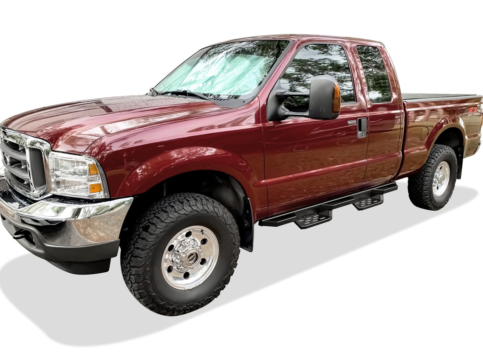 APS Stainless Steel Pocket Steps Running Boards Side Bars Compatible with Ford F250 F350 Super Duty 1999-2016 Extended Cab - Image 6