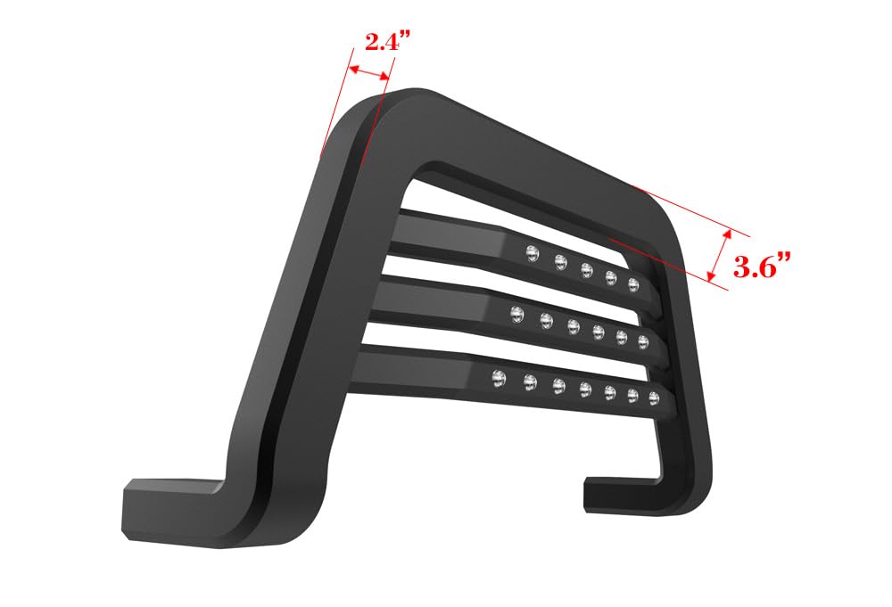 APS Unique Rivet Bull Bar Compatible with 2017-2018 Super Duty | Front Bar | Bull Bar | Front Brush Bumper | Grille Guard | Black - Image 3