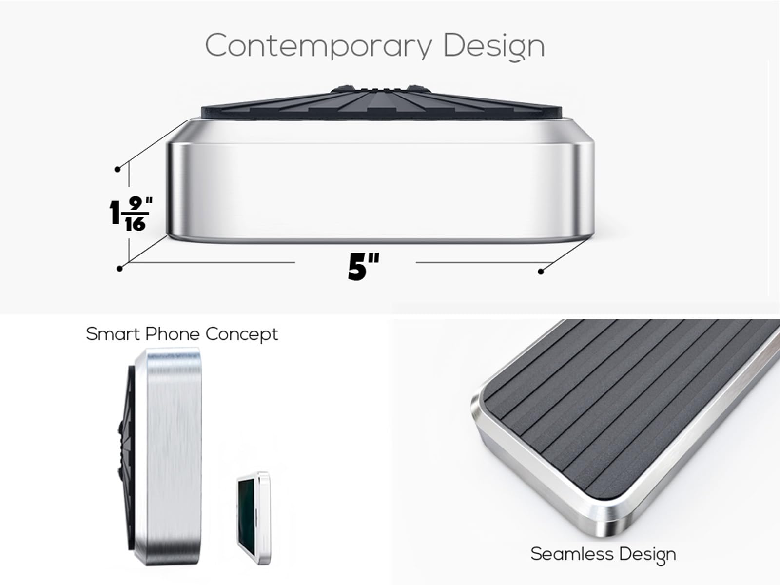 APS 5in Wheel-to-Wheel 304 Stainless Steel Side Steps Compatible with Toyota Tundra Double Cab 6.5ft Bed 07-21 - Image 5