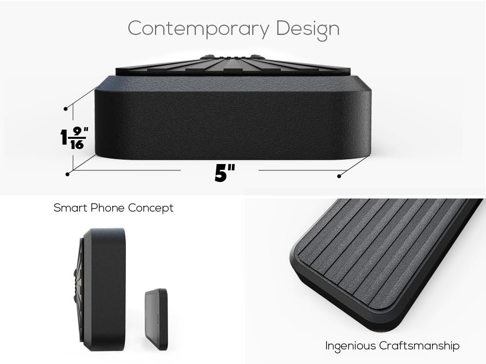 APS 5in Wheel-to-Wheel Black Nerf Bars Stainless Steel Compatible with Toyota Tundra Double Cab 5.5ft Bed 07-21 - Image 5